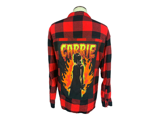 Stephen Kings Carrie Flannel Shirt Custom Rework XXL