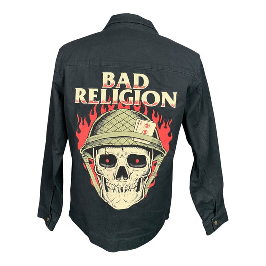 Bad Religion Zip Up Canvas Jacket Custom Rework Medium