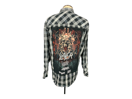 Slayer Tour Shirt Flannel Custom Rework 3XL