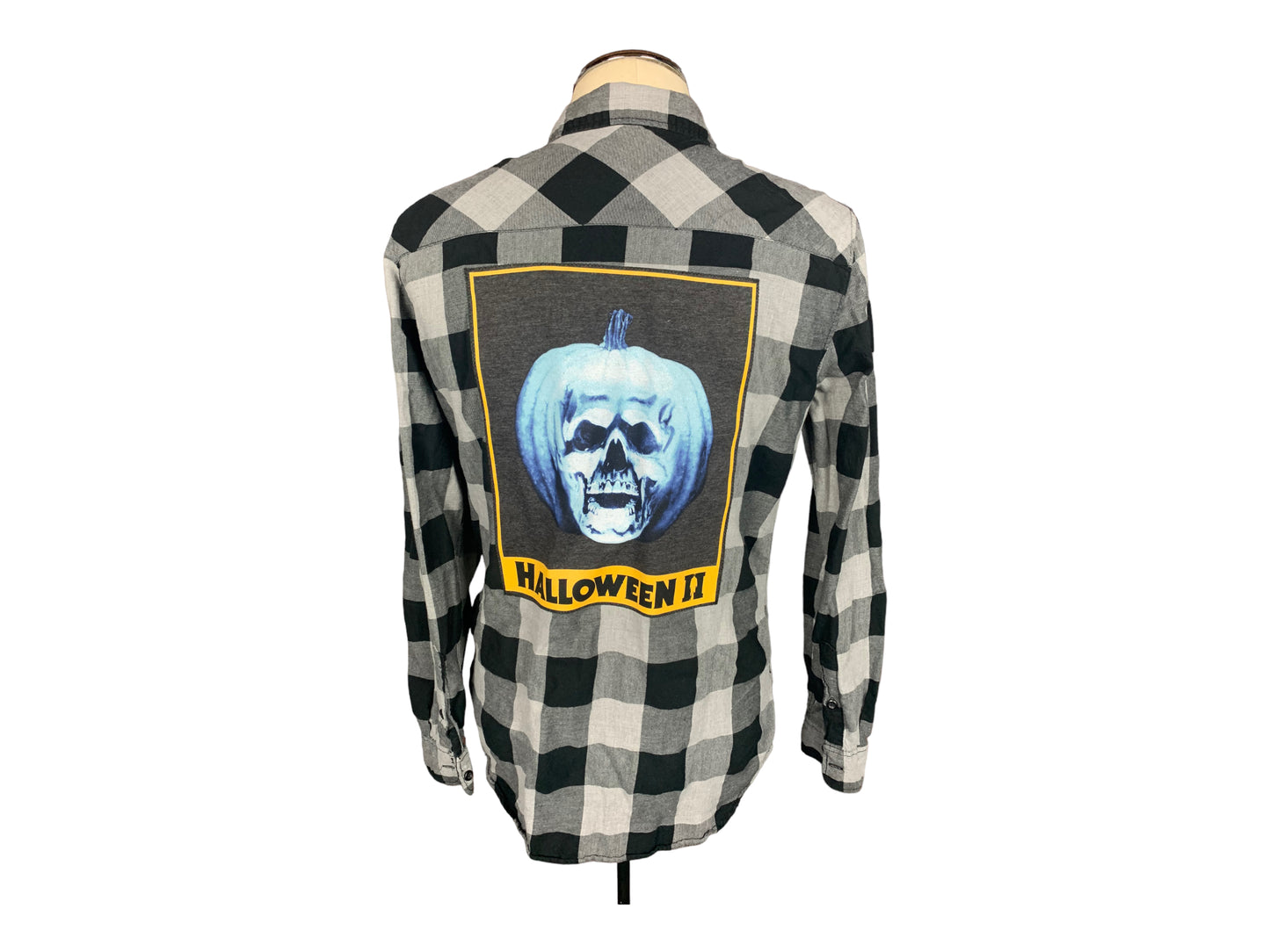 Halloween II Plaid Shirt Custom Rework M