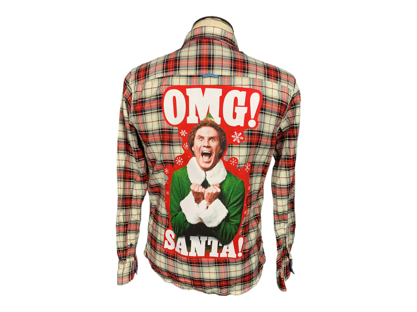 Elf Plaid Shirt Custom Rework L