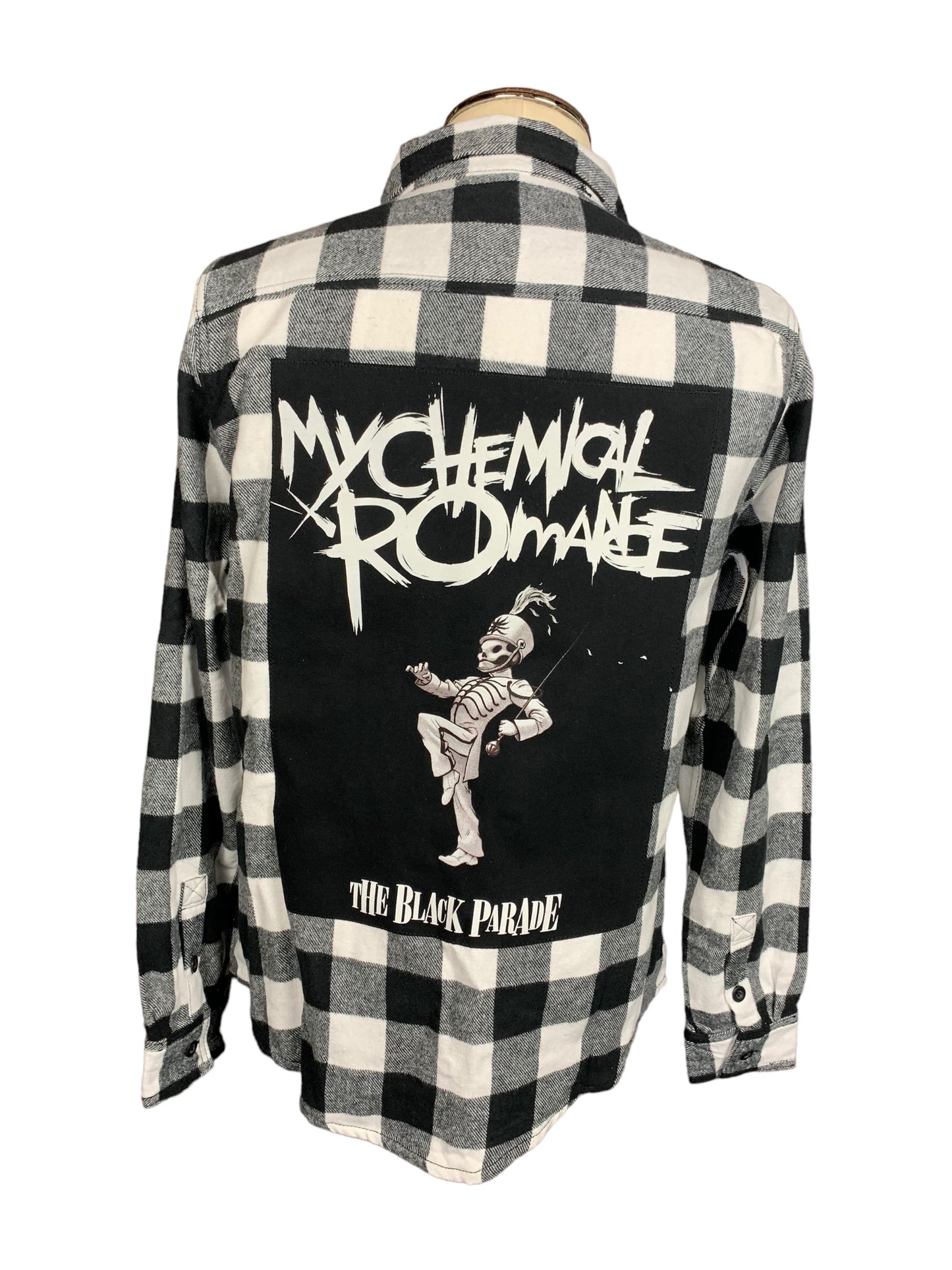 My Chemical Romance Flannel Shirt Custom Rework M