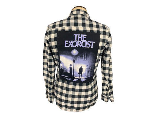 The Exorcist Flannel Shirt Custom Rework Ladies L