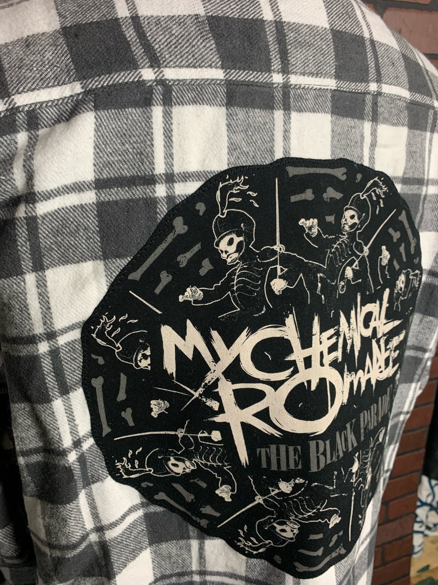 My Chemical Romance Flannel Shirt Custom Rework XL