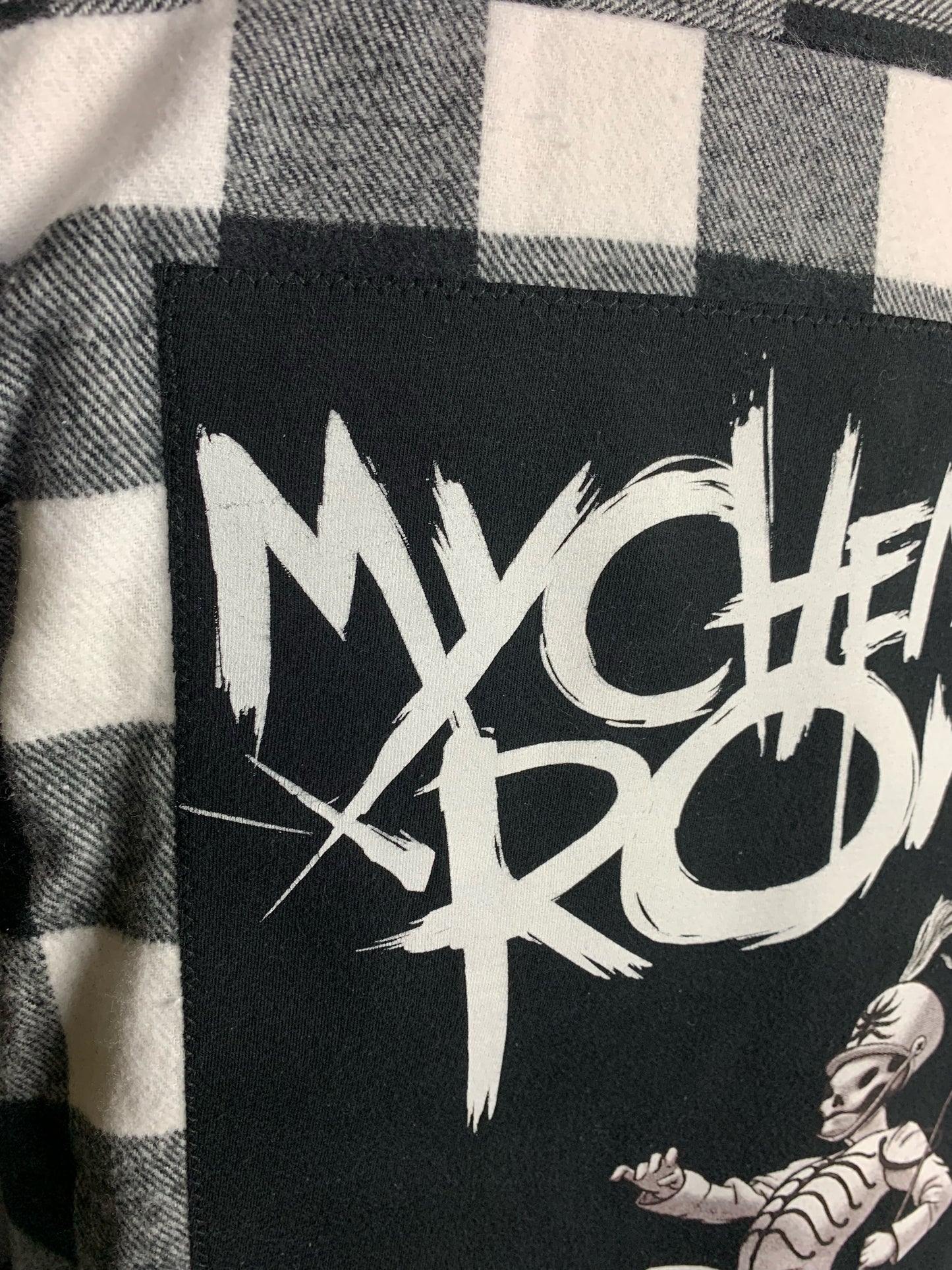 My Chemical Romance Flannel Shirt Custom Rework M