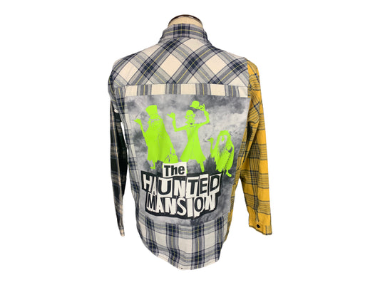 The Haunted Mansion Flannel Shirt Custom Rework M
