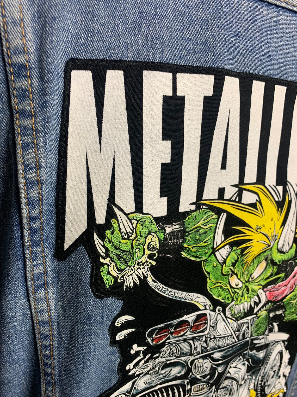 Metallica Jean Jacket Custom Rework L