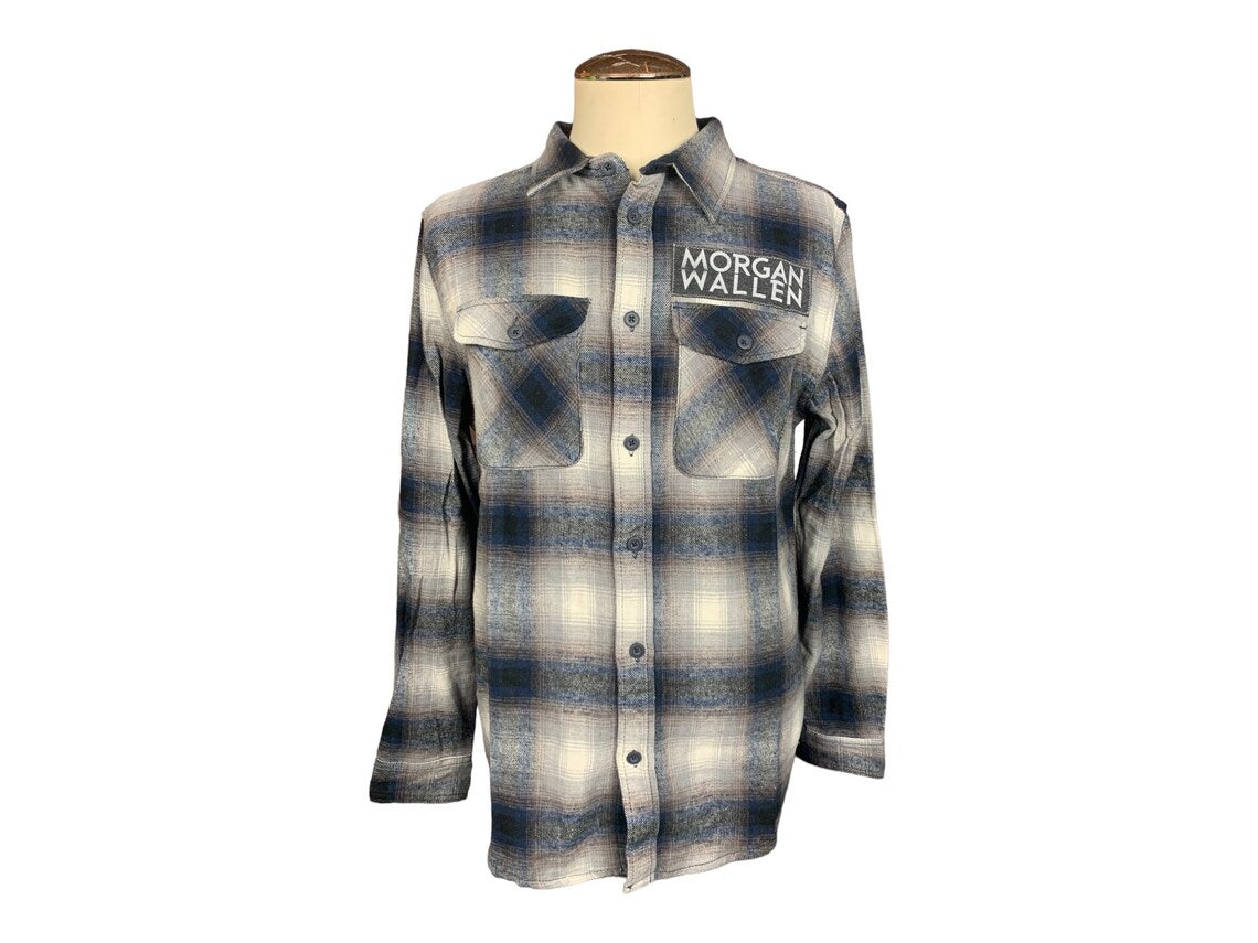 Morgan Wallen Flannel Shirt Custom Rework Large