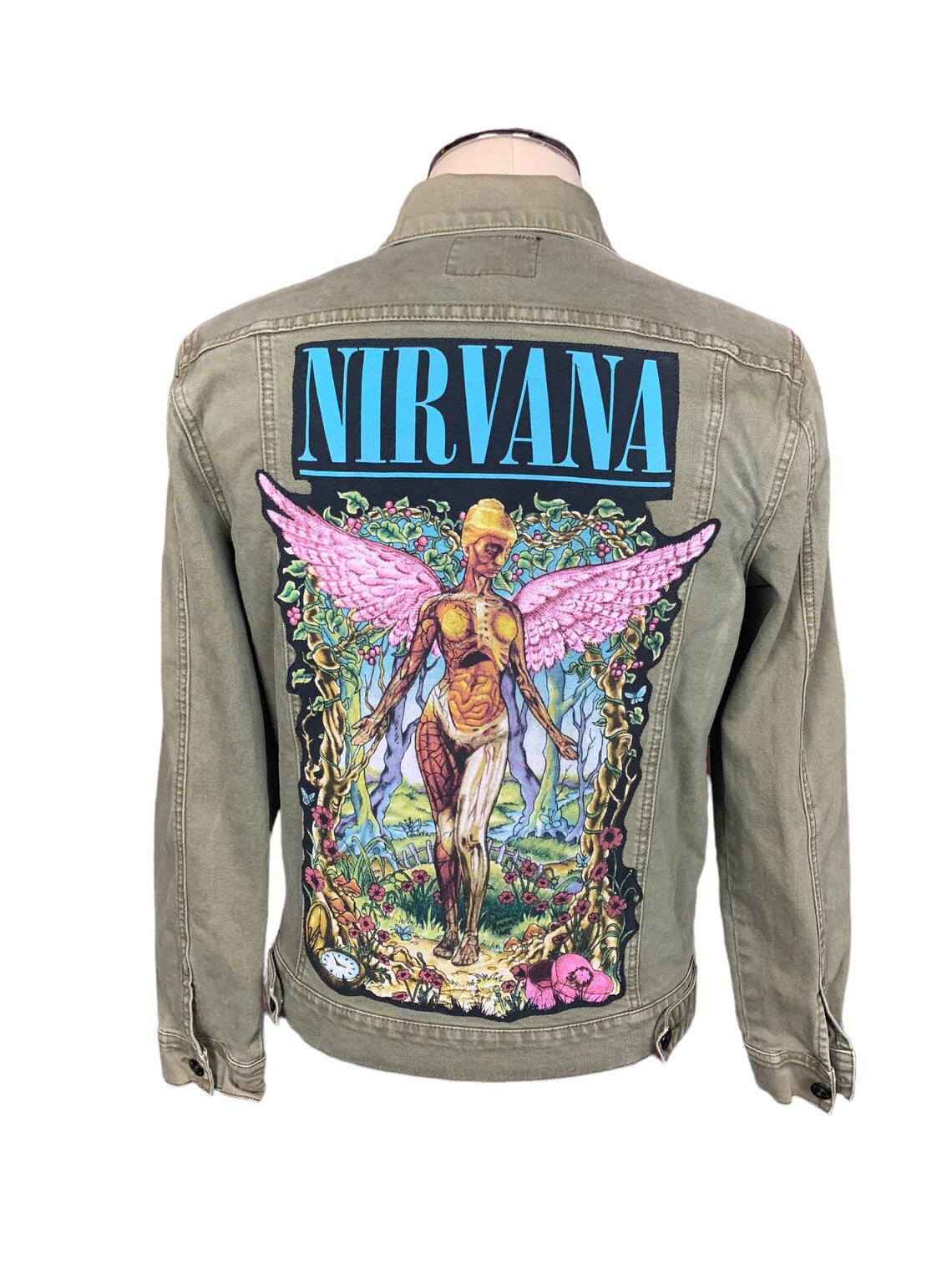 Nirvana Denim Jacket Custom Rework M