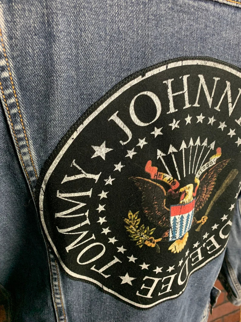 the Ramones Denim Jacket Custom Rework Small