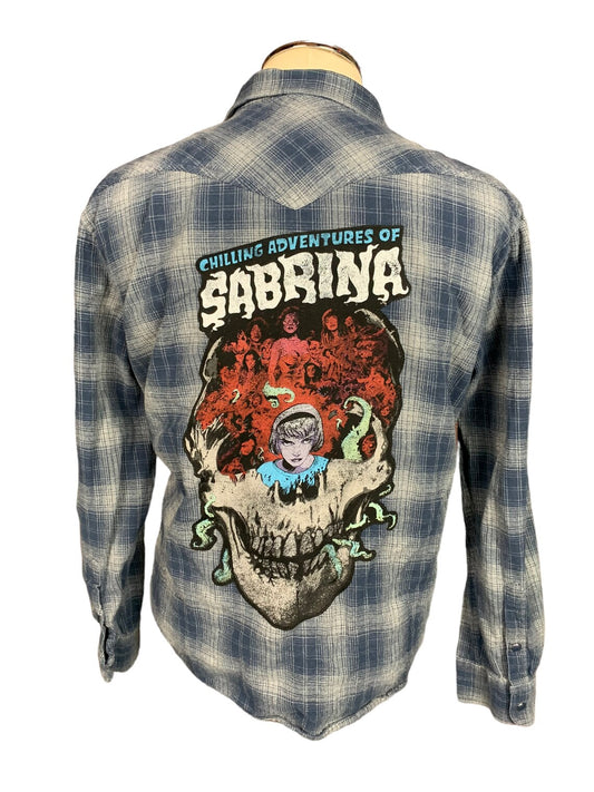 The Chilling Adventures of Sabrina Flannel Shirt Custom Rework L