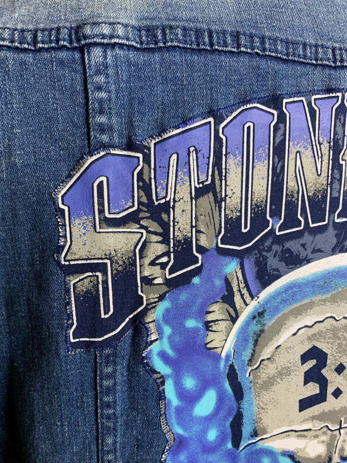 Stone Cold Steve Austin Denim Vest Custom Rework XL