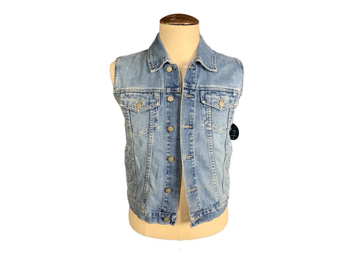the Simpsons Treehouse of Terror Denim Vest Custom Rework Medium