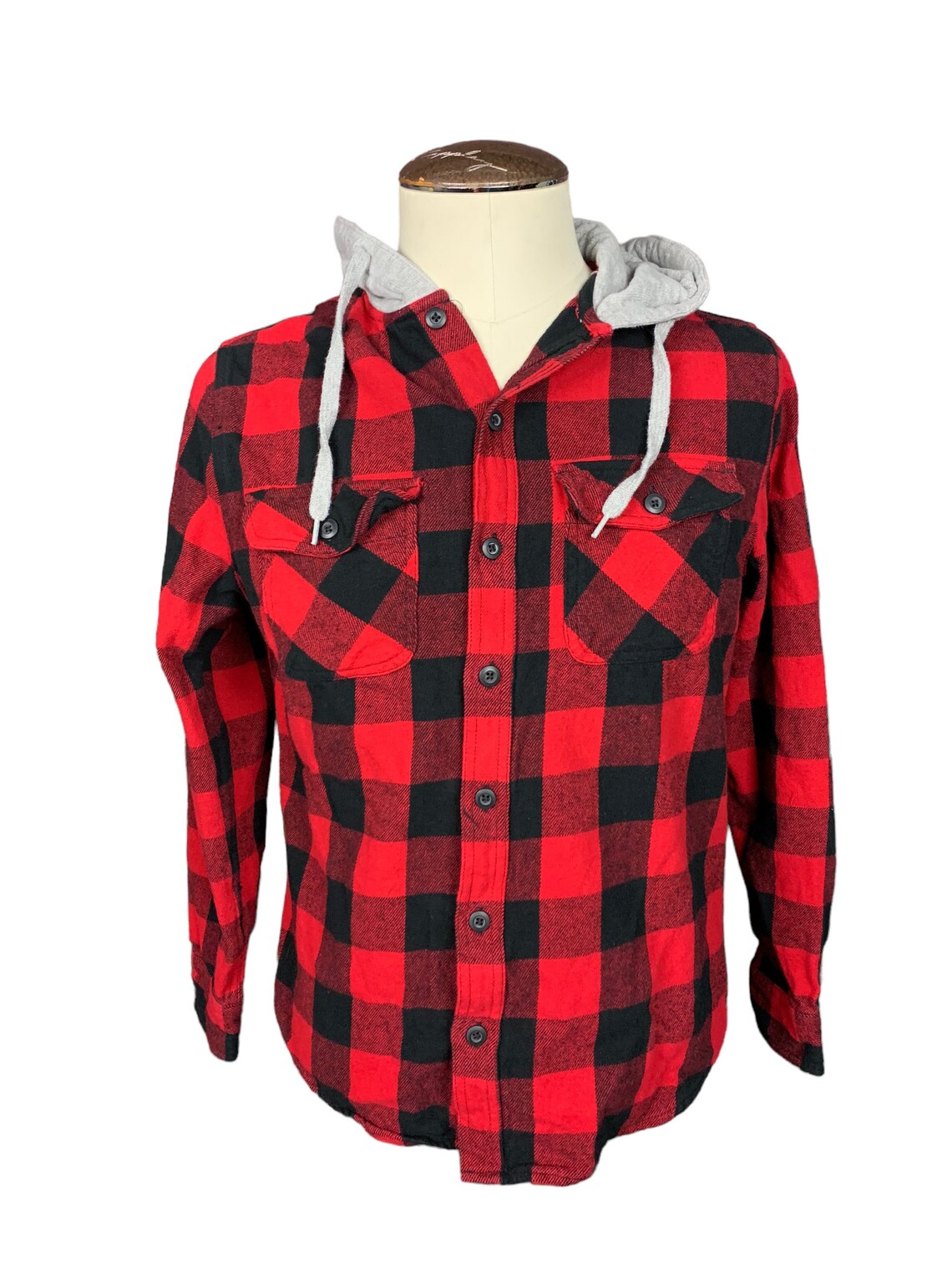 Slipknot Hooded Flannel Shirt Custom Rework M
