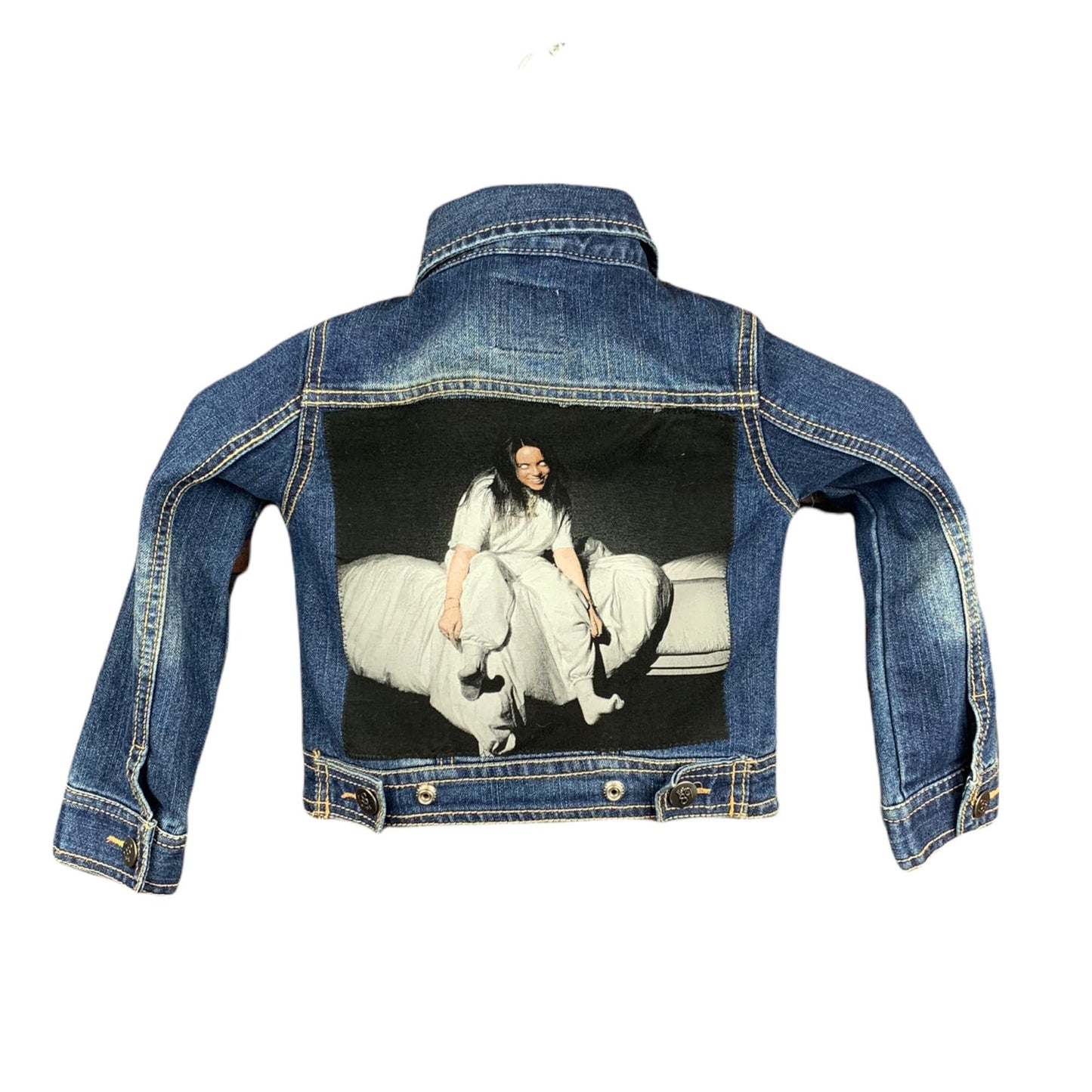 Billie Eilish Toddler Jean Jacket Custom Rework XS 4