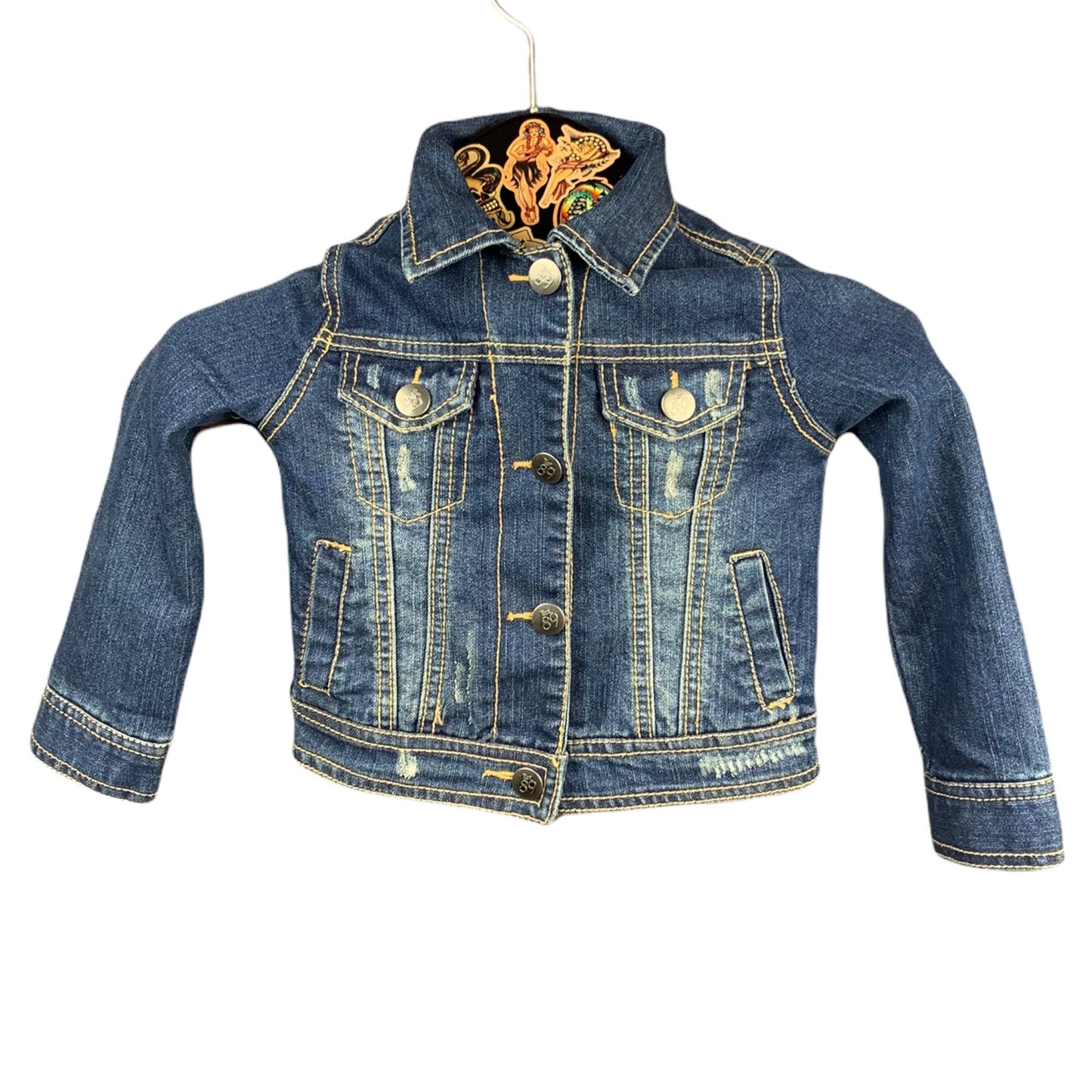 Billie Eilish Toddler Jean Jacket Custom Rework XS 4