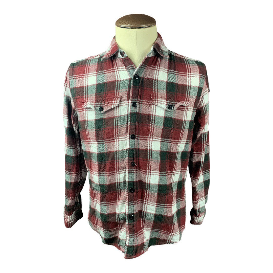 I Mother Earth Flannel Shirt Custom Rework M