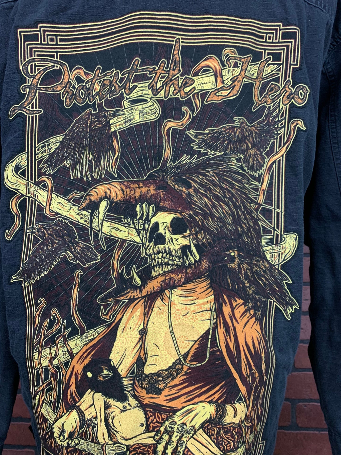 Protest the Hero Denim Shirt Custom Rework L