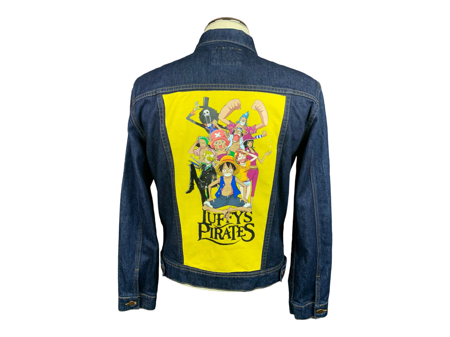 One Piece Jean Jacket Custom Rework L