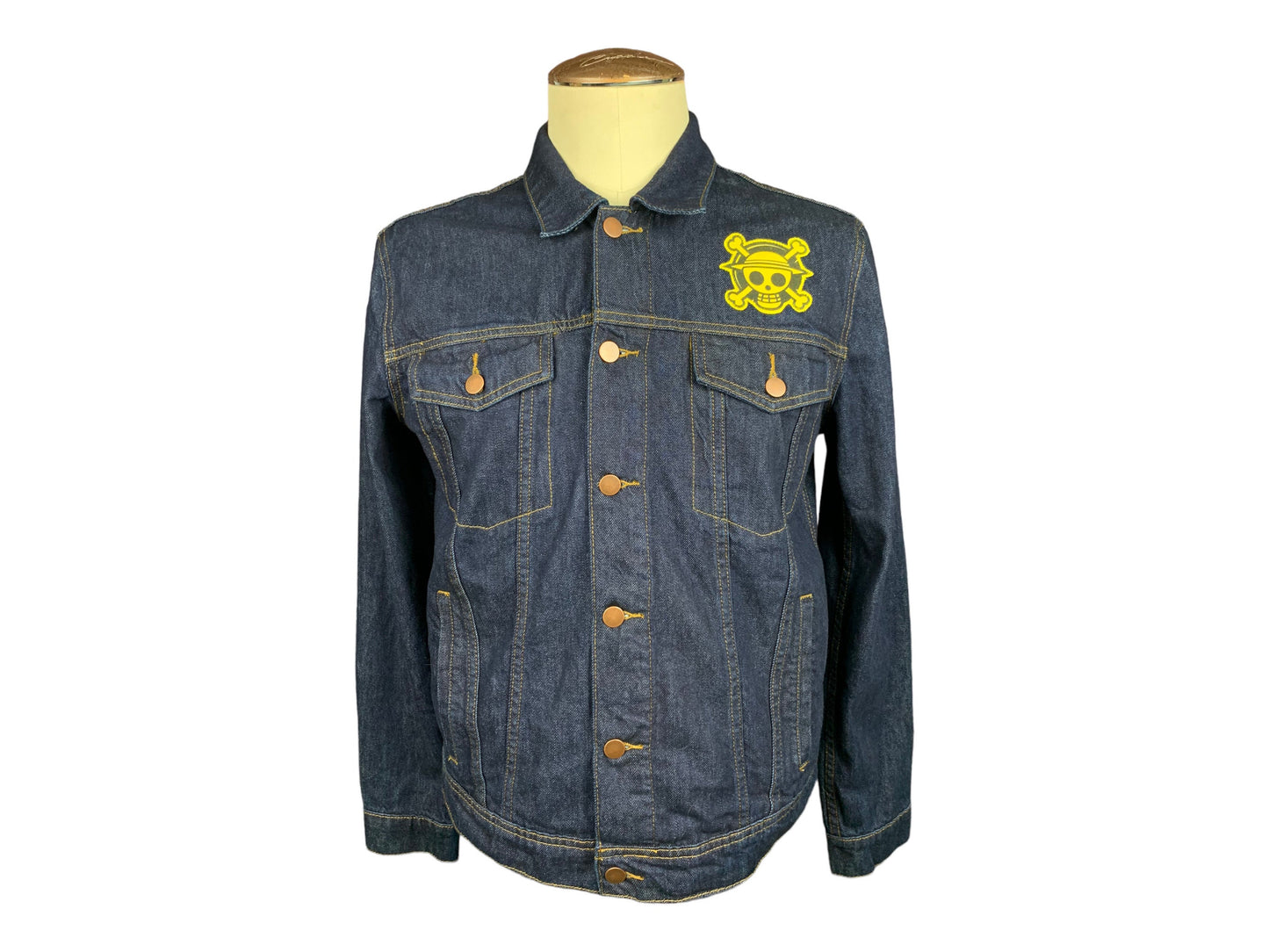 One Piece Jean Jacket Custom Rework L