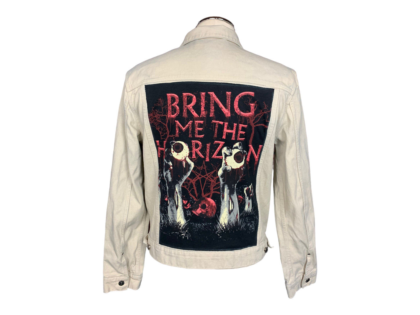 Bring Me The Horizon Jean Jacket Custom Rework L