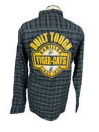 Hamilton Tiger Cats Flannel Shirt Custom Rework Size XL