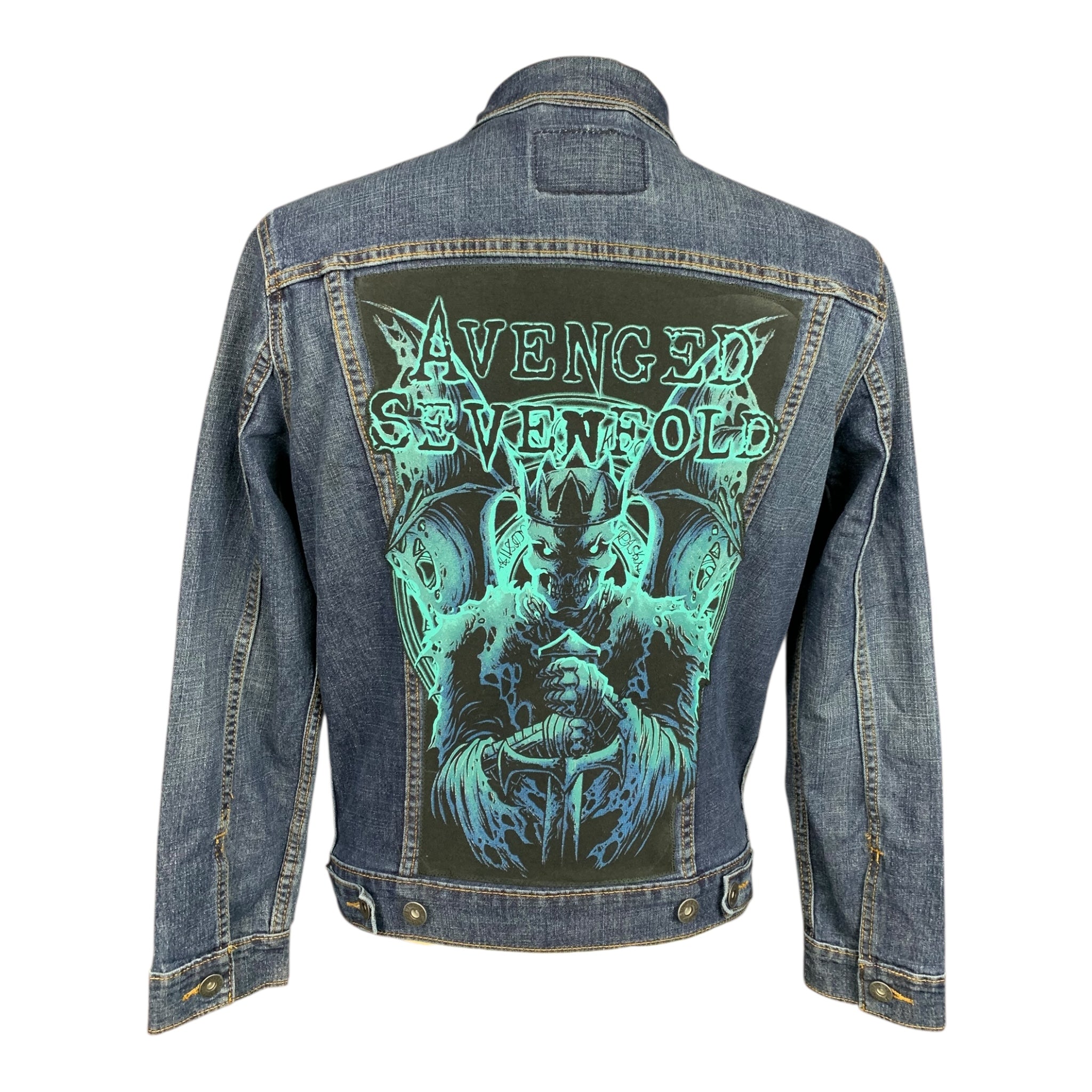 Avenged Sevenfold Jean Jacket Custom Rework Size Medium