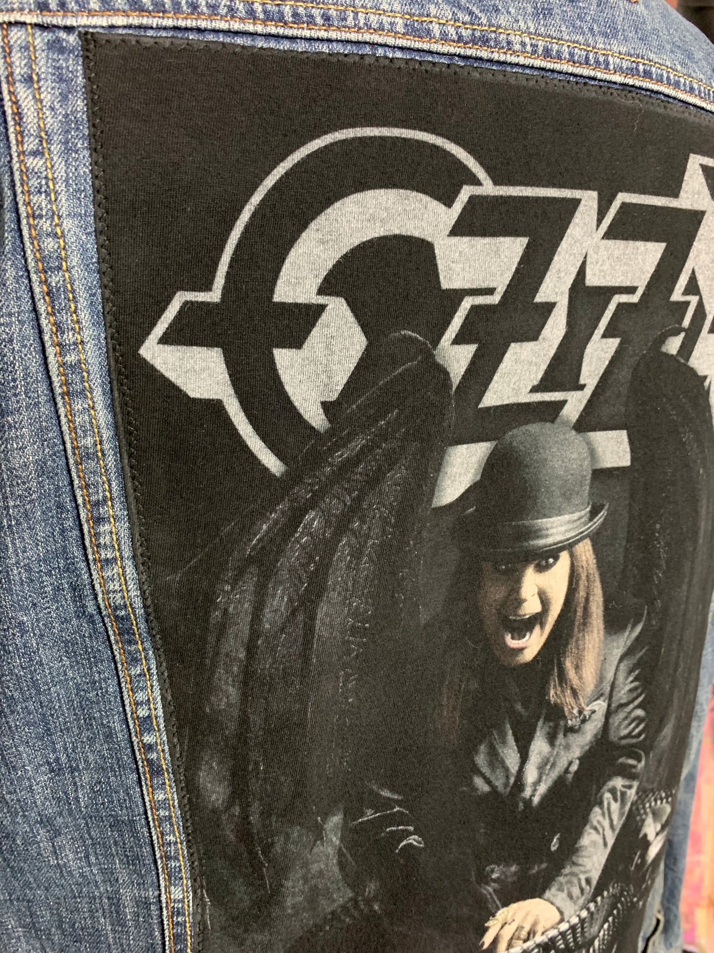 Ozzy Osbourne Denim Jacket Custom Rework M