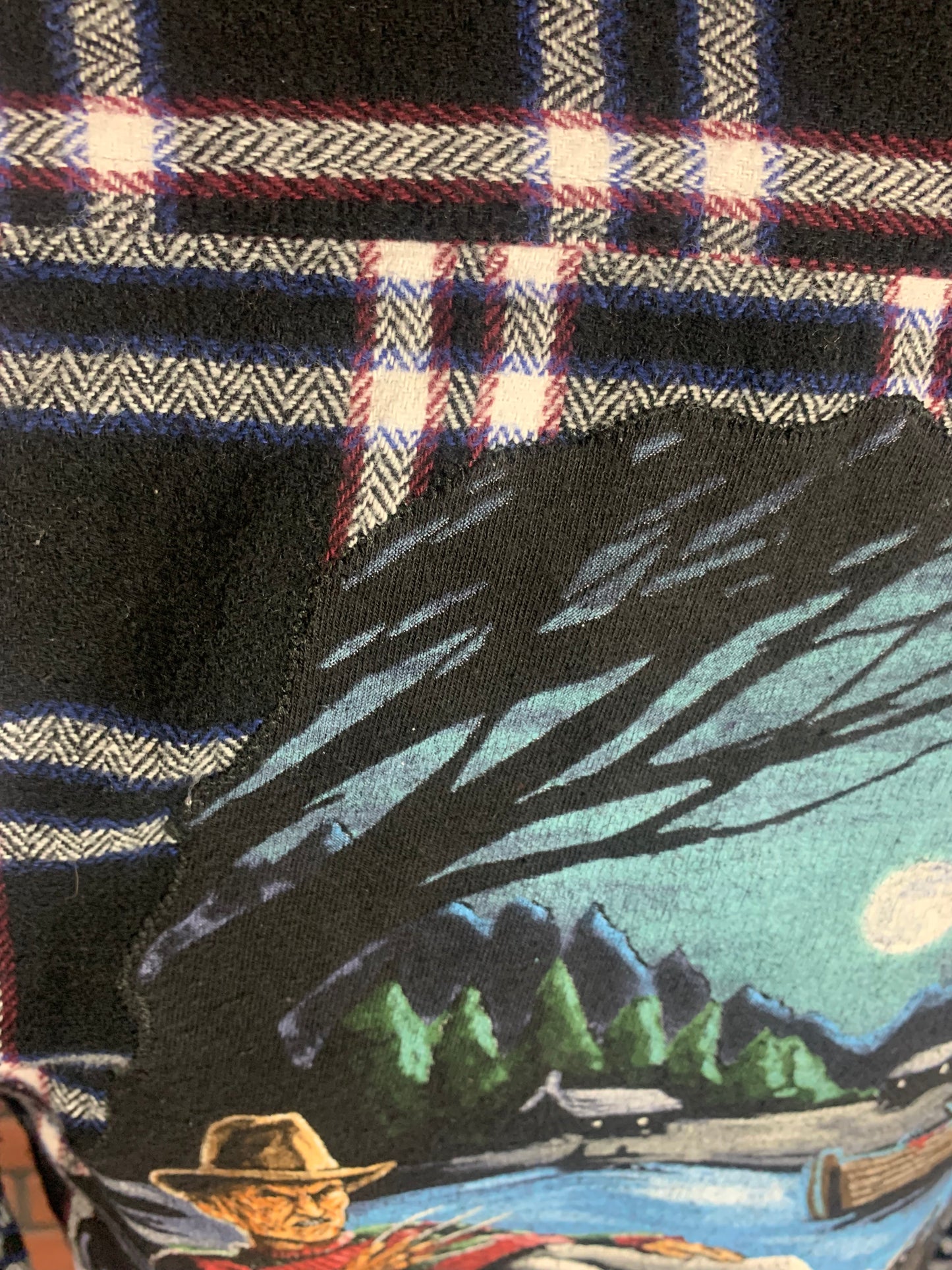 Freddy x Jason Lake Life Flannel Shirt Custom Rework Size Large