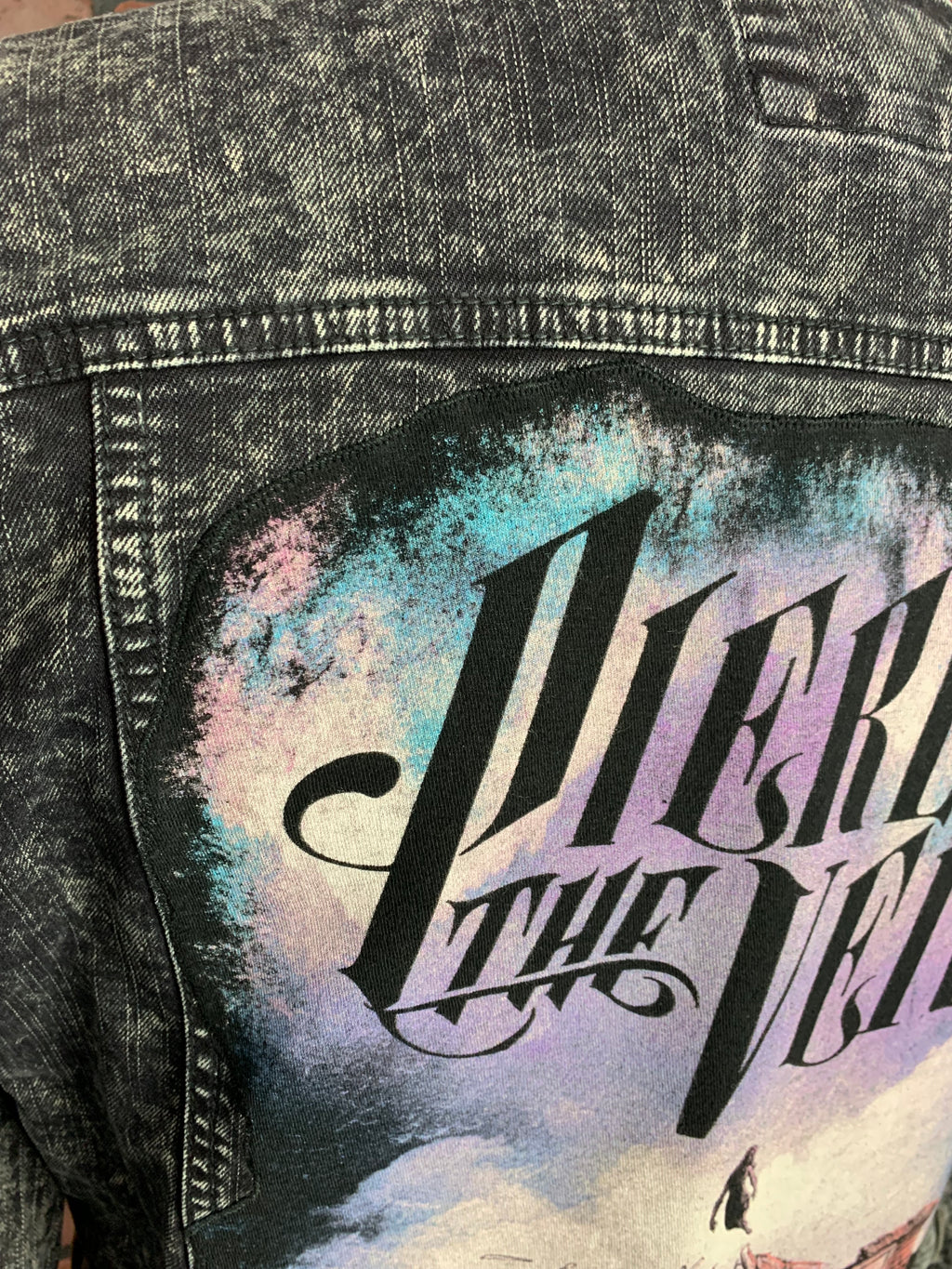 Pierce the Veil Denim Jean Jacket Custom Rework Size Small