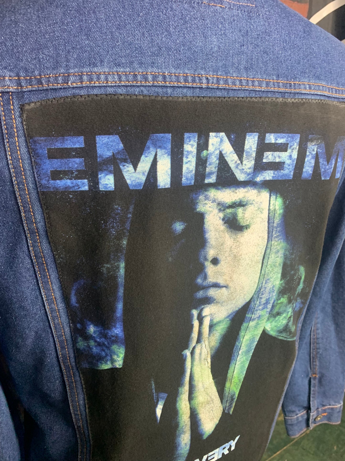 Eminem Jean Jacket Custom Rework L