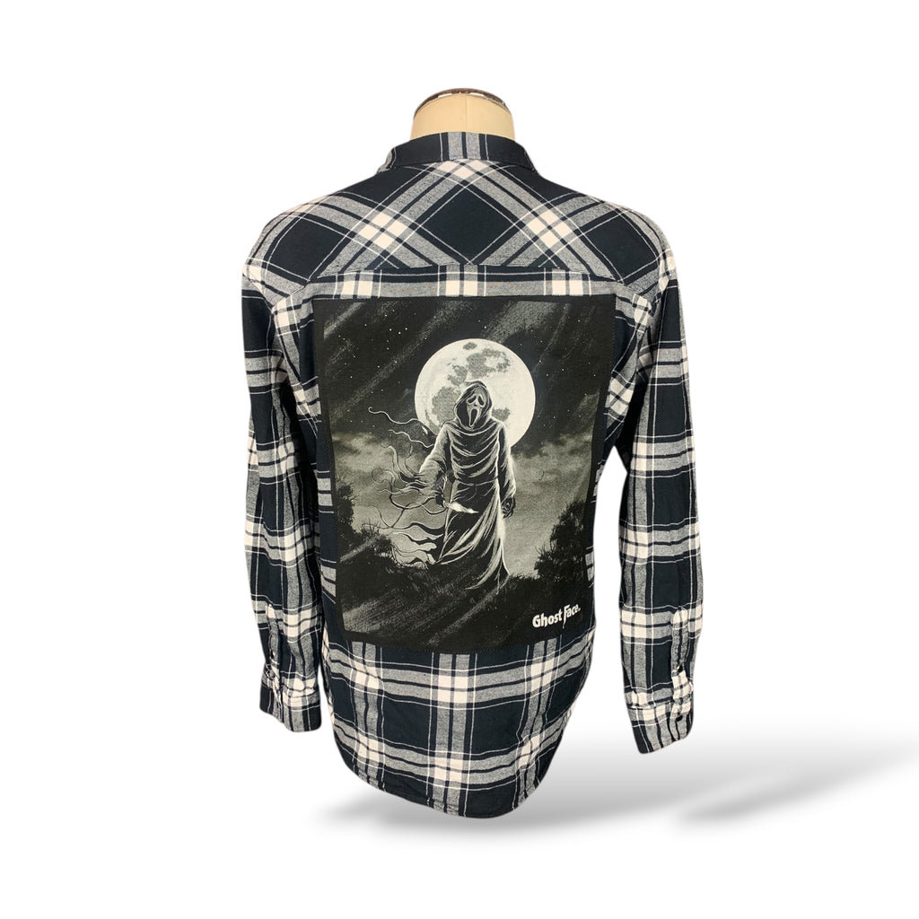 Ghostface Flannel Shirt Custom Rework Size XL