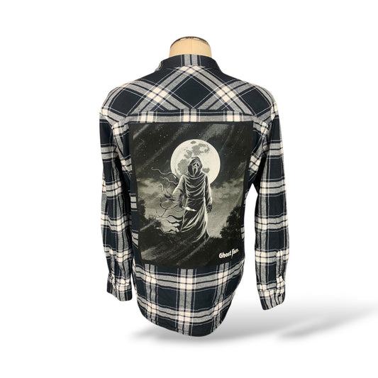 Ghostface Flannel Shirt Custom Rework Size XL