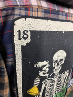 The Stoner Tarot Card Flannel Custom Rework XL