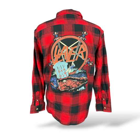 Slayer Flannel Shirt Custom Rework XL