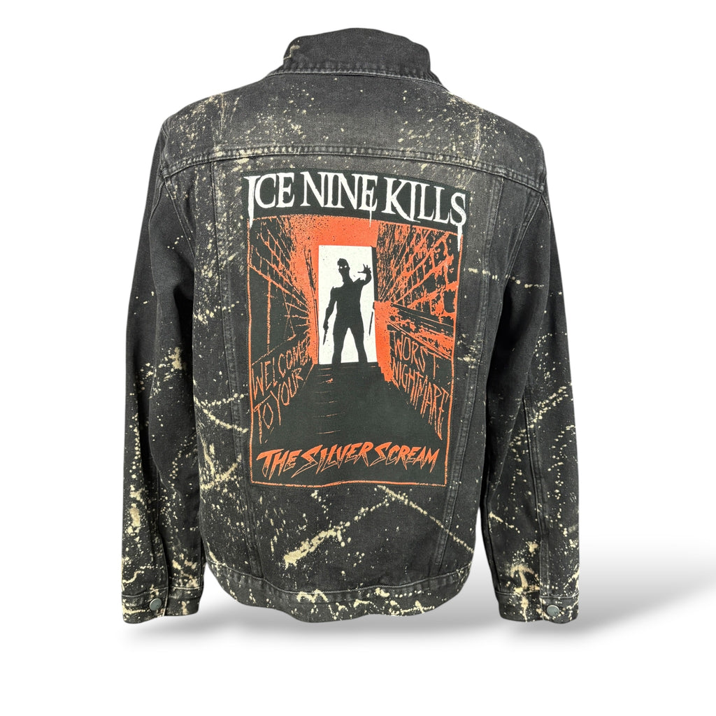 Ice Nine Kills Reworked Jean Jacket - Bleach Splatter edition size Large