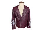 Lorna Shore Faux Leather Jacket Custom Rework L