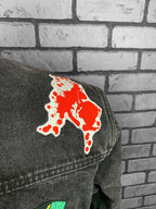 Dexter Blood Spatter Denim Jacket Custom Rework Size Large
