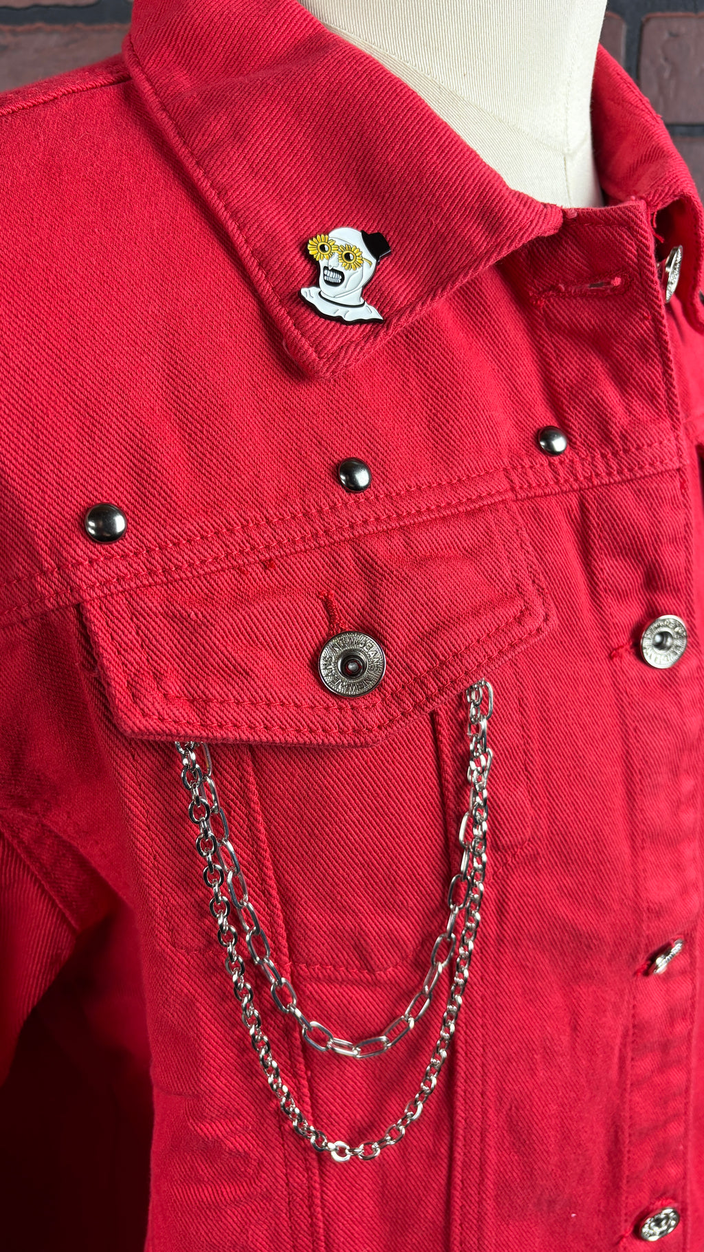 Terrifier Reworked Denim Jacket Size XL