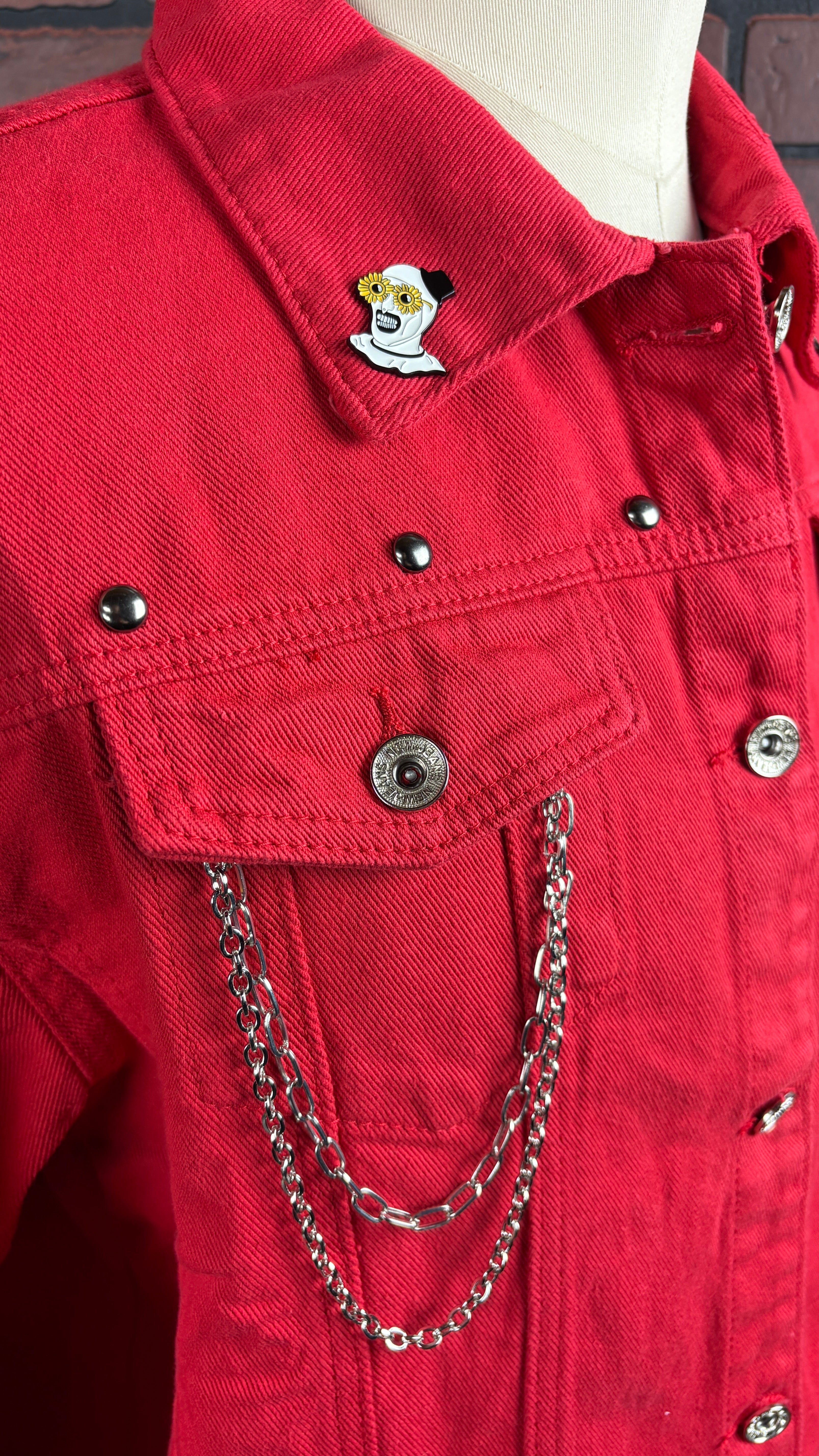 Terrifier Reworked Denim Jacket Size XL