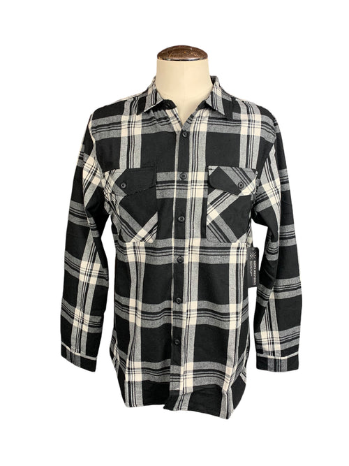Black Craft Cult Nevermore Flannel Shirt Custom Rework XL