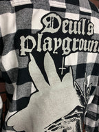 Black Craft Cult Flannel Shirt Custom Rework Size XL