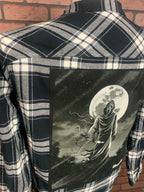 Ghostface Flannel Shirt Custom Rework Size XL