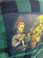 Horror Villians Flannel Shirt Custom Rework L