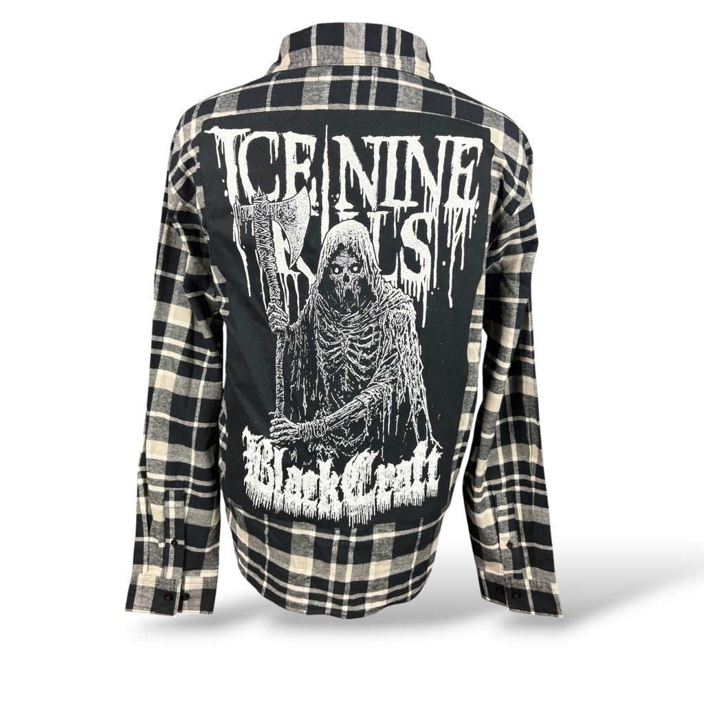 Ice Nine Kills Reworked Flannel Shirt Size Large