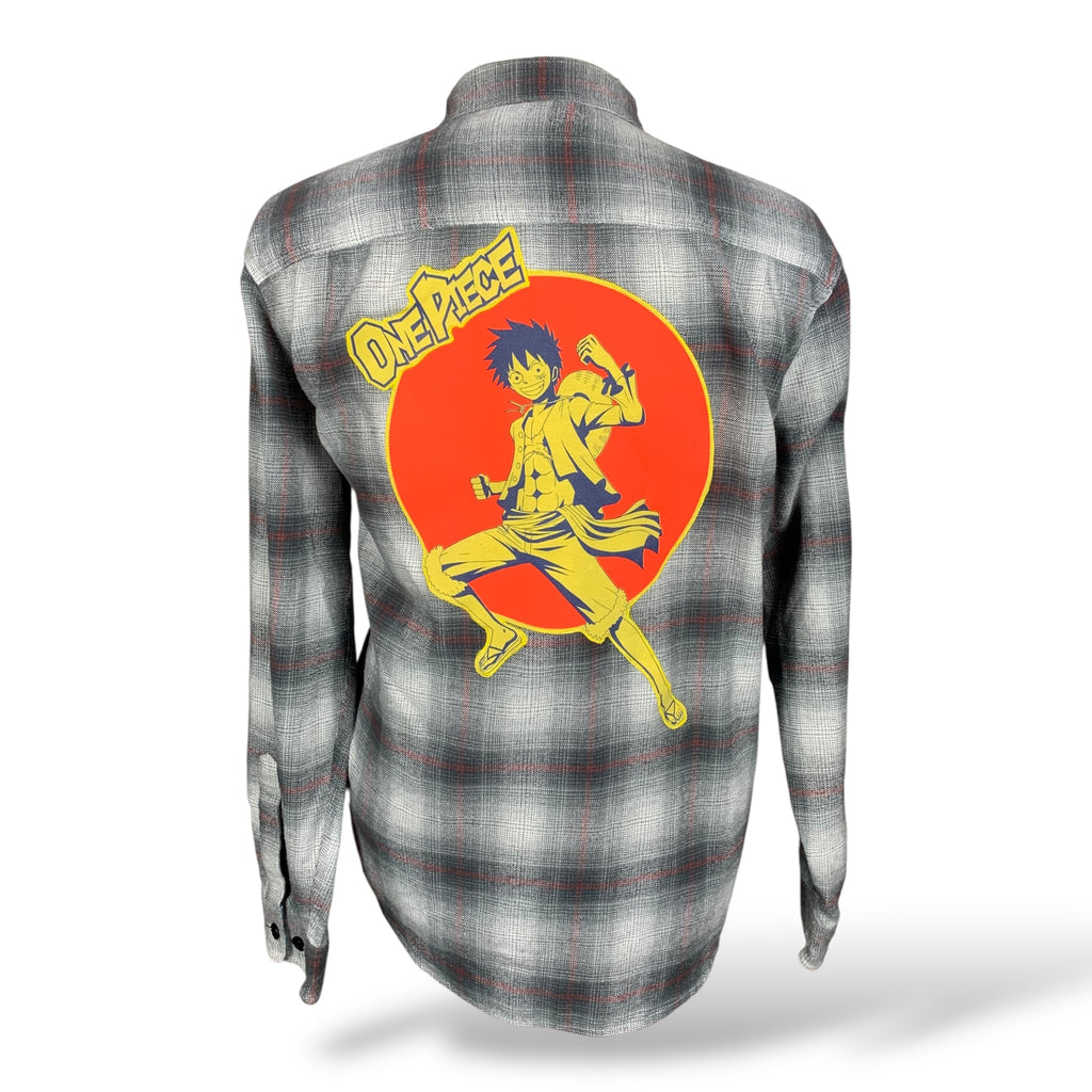 One Piece Flannel Shirt Custom Rework XL