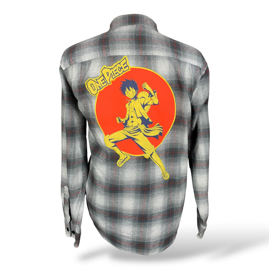 One Piece Flannel Shirt Custom Rework XL