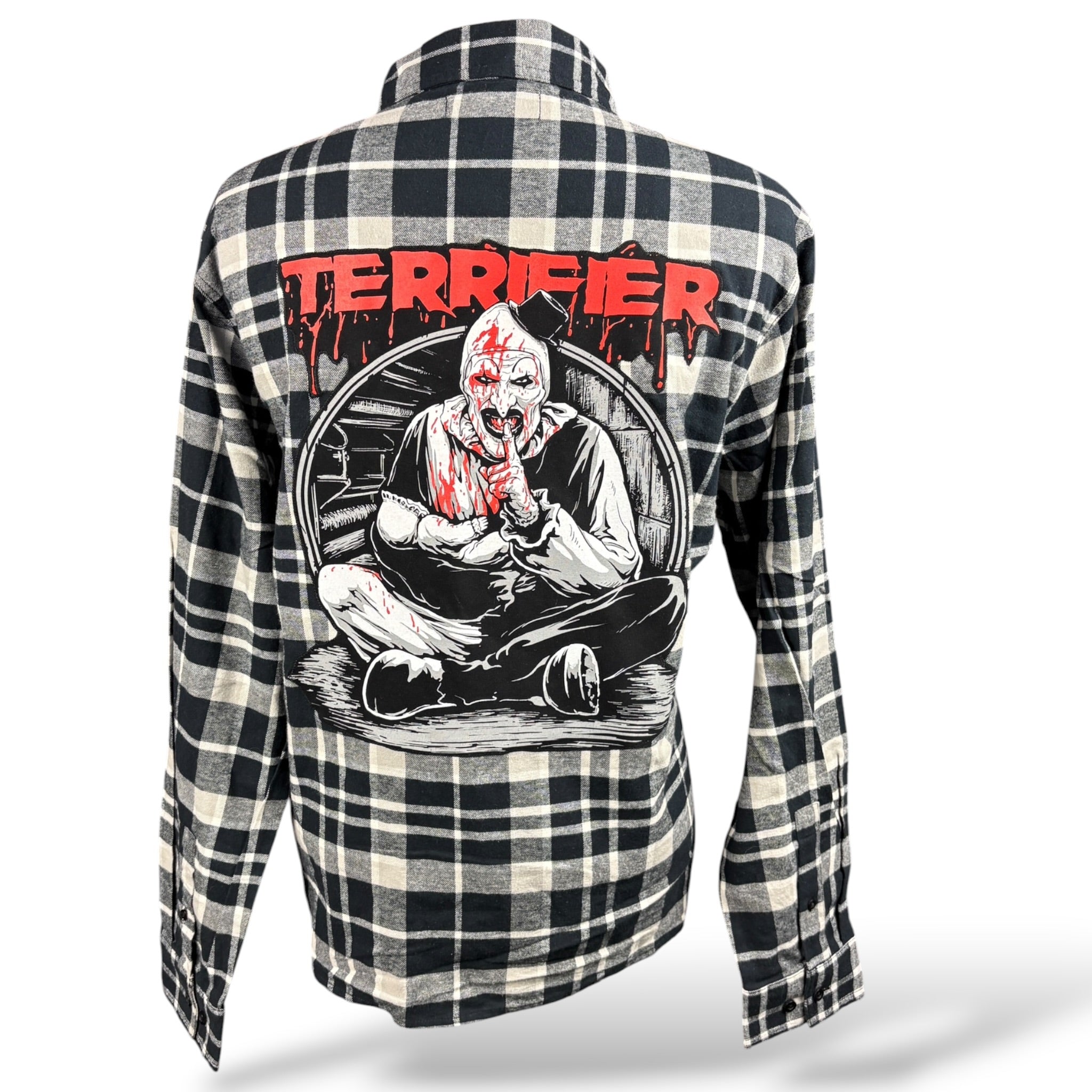 Terrifier Reworked Flannel Shirt size Large