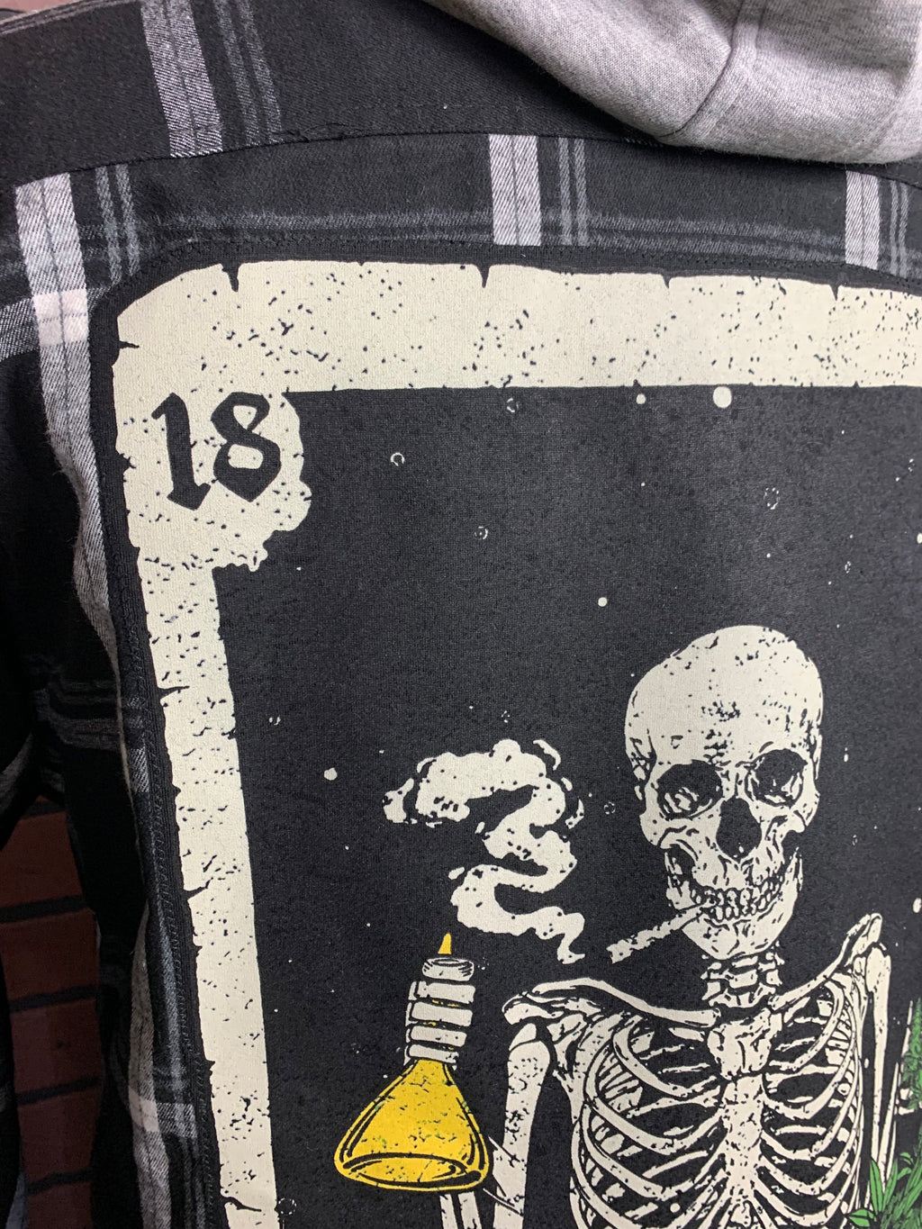 The Stoner Tarot Card Flannel Custom Rework XL