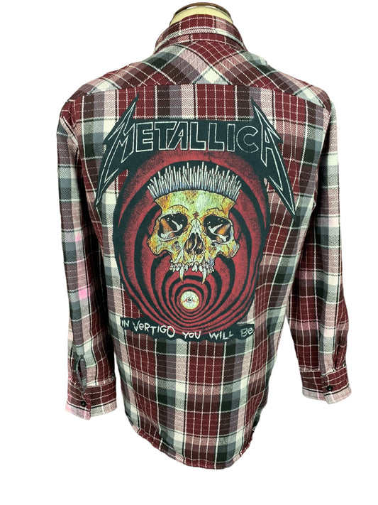 Metallica Flannel Shirt Custom Rework XXL